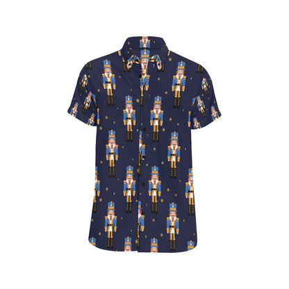 Nutcracker Pattern Print Design A04 Men's Short Sleeve Button Up Shirt