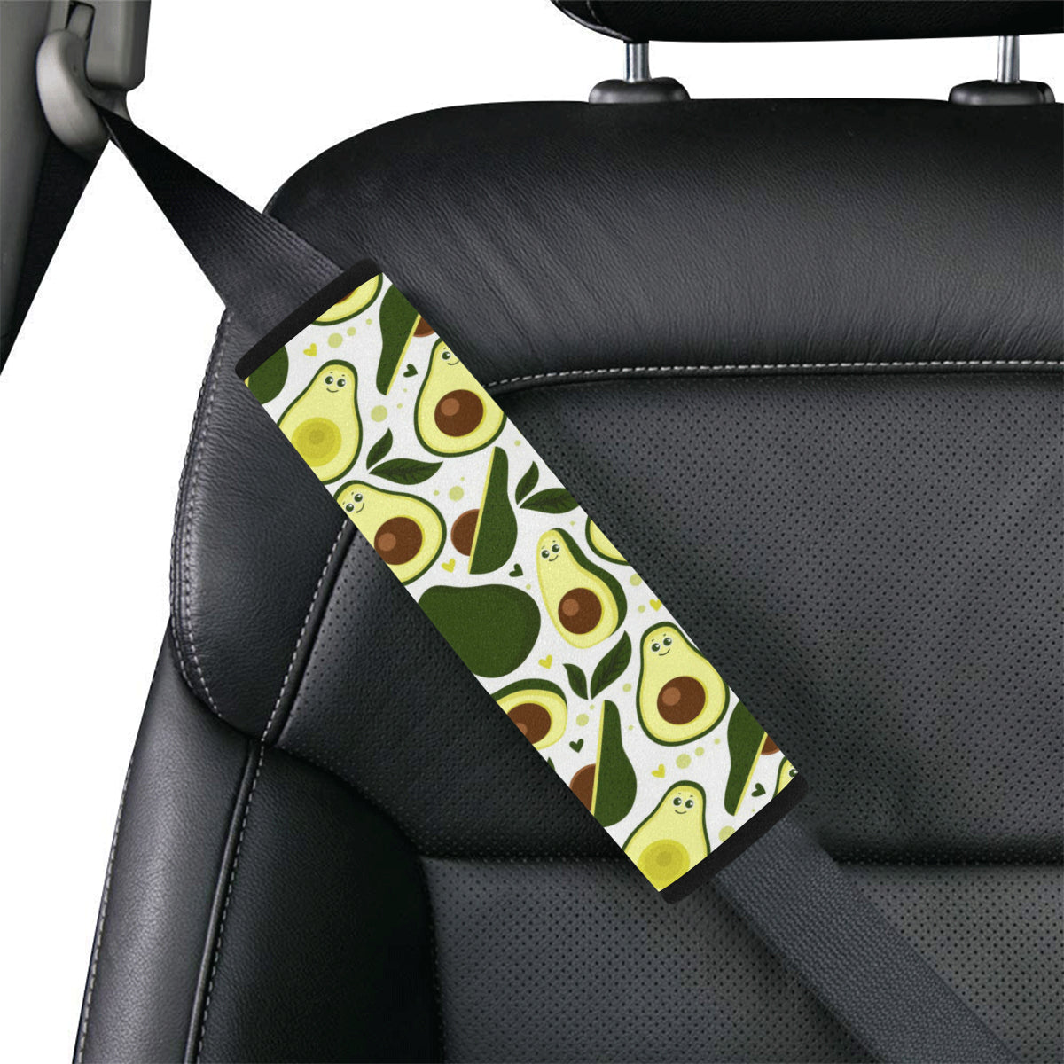 Avocado Pattern Print Design AC06 Car Seat Belt Cover