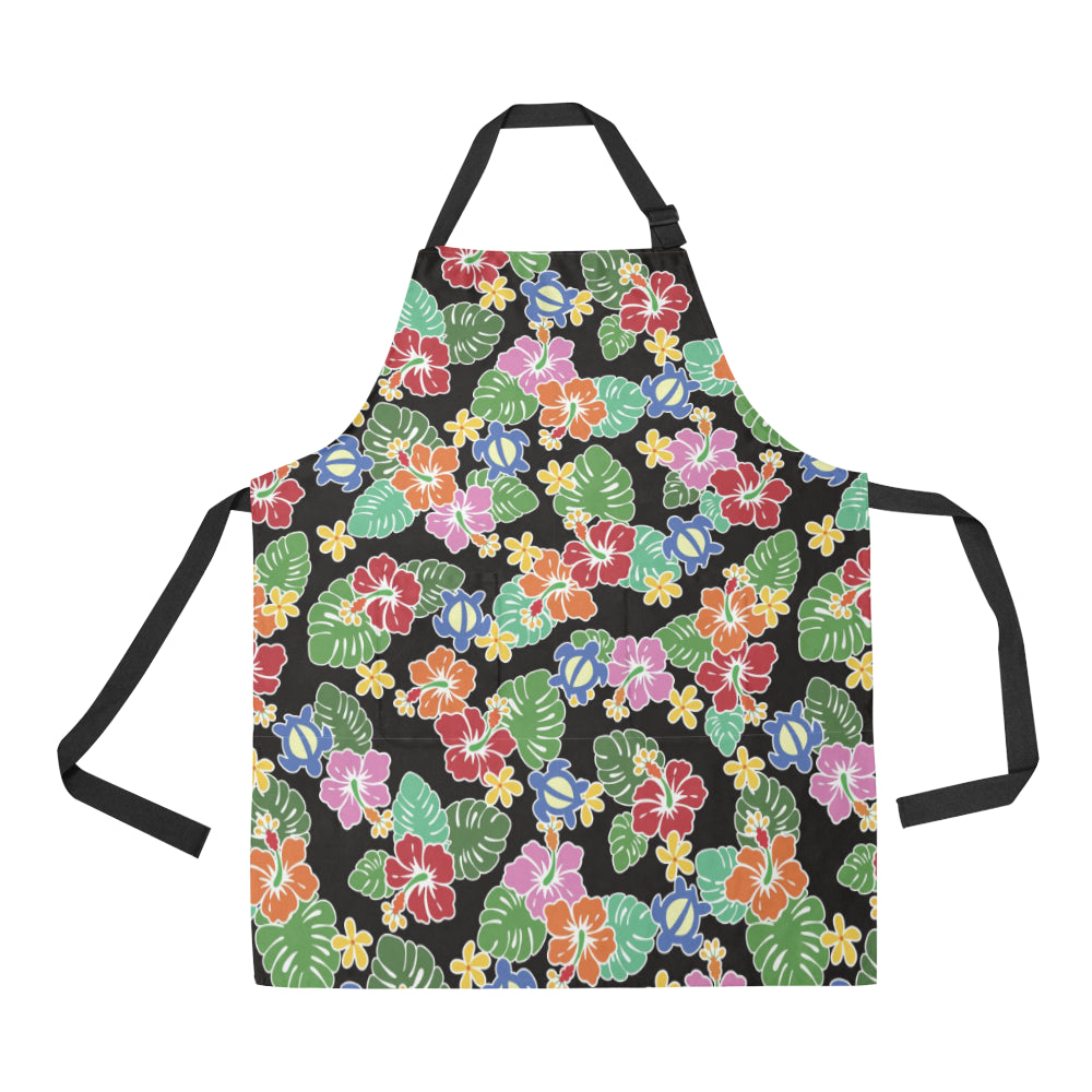 Hawaiian Themed Pattern Print Design H010 Apron with Pocket