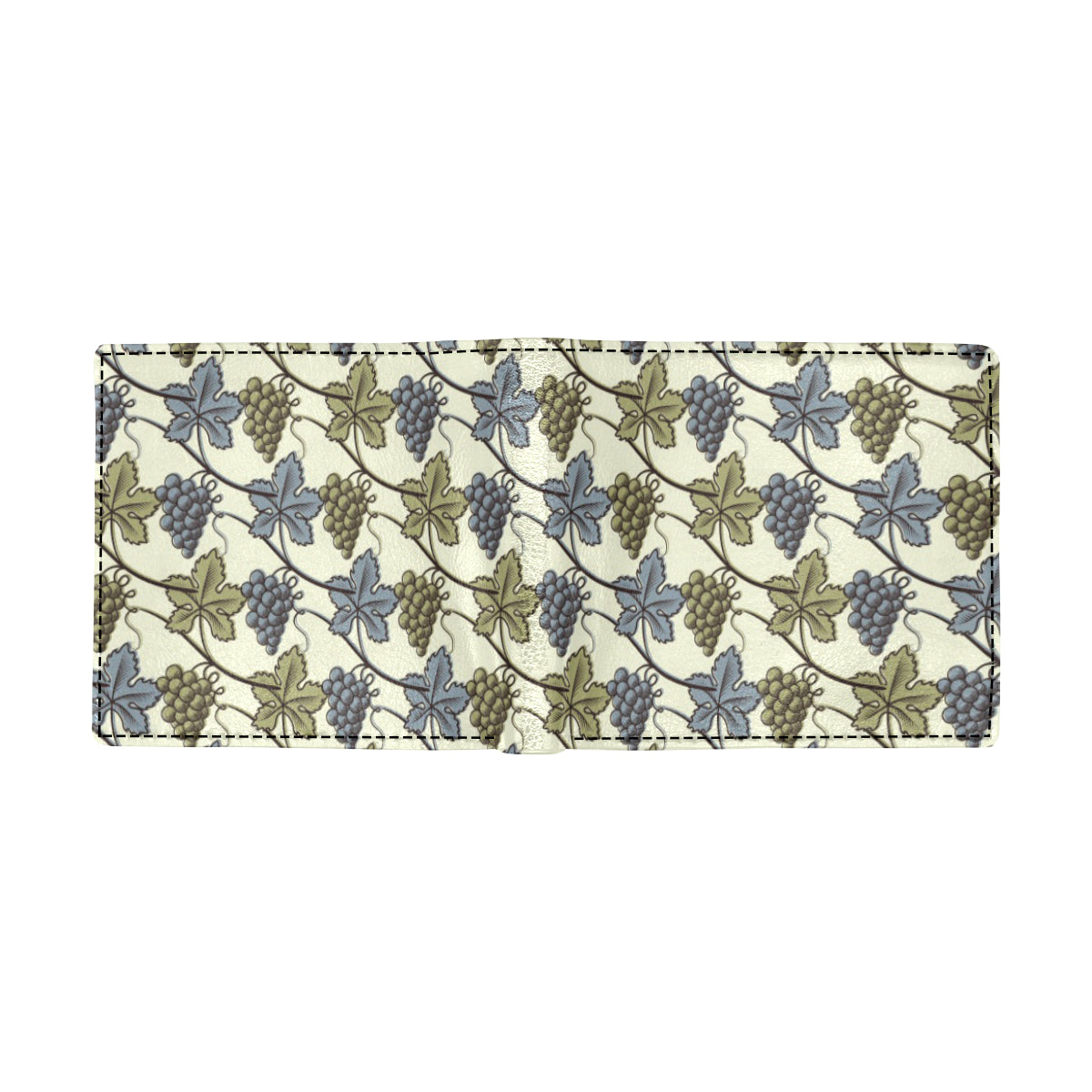 Grape Pattern Print Design GP03 Men's ID Card Wallet