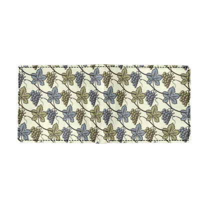 Grape Pattern Print Design GP03 Men's ID Card Wallet