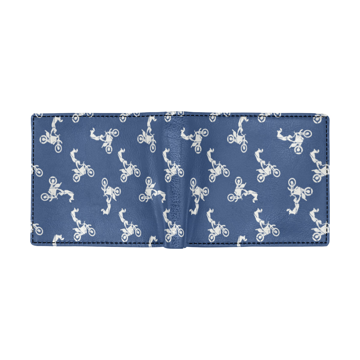 Motocross Pattern Print Design 01 Men's ID Card Wallet