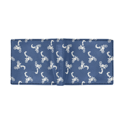 Motocross Pattern Print Design 01 Men's ID Card Wallet