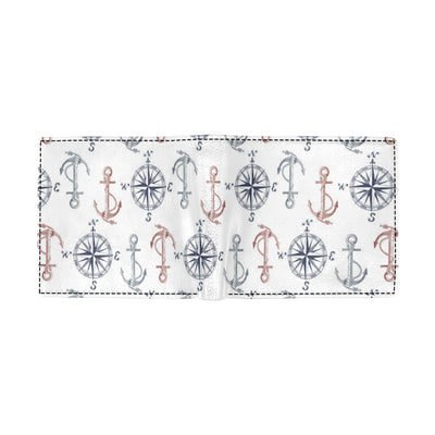 Anchor Pattern Print Design 06 Men's ID Card Wallet