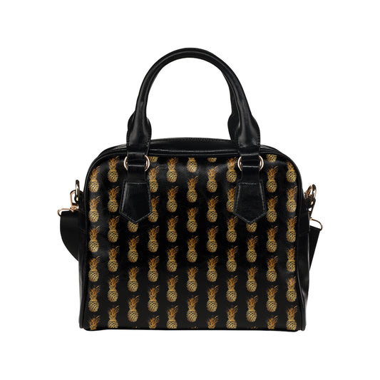 Pineapple Pattern Print Design A02 Shoulder Handbag