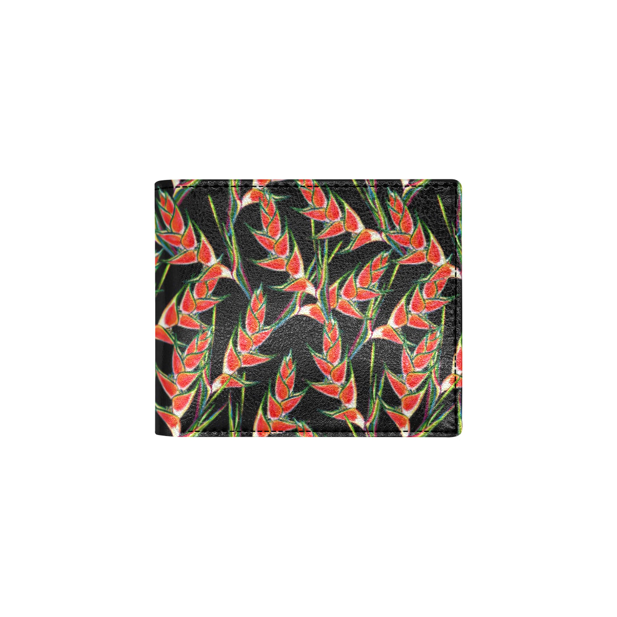 Heliconia Pattern Print Design HL010 Men's ID Card Wallet