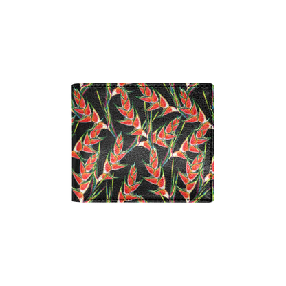 Heliconia Pattern Print Design HL010 Men's ID Card Wallet