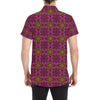 kaleidoscope Abstract Print Design Men's Short Sleeve Button Up Shirt