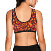 Flame Fire Print Pattern Sports Bra