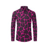 Giraffe Pink Background Texture Print Men's Long Sleeve Shirt