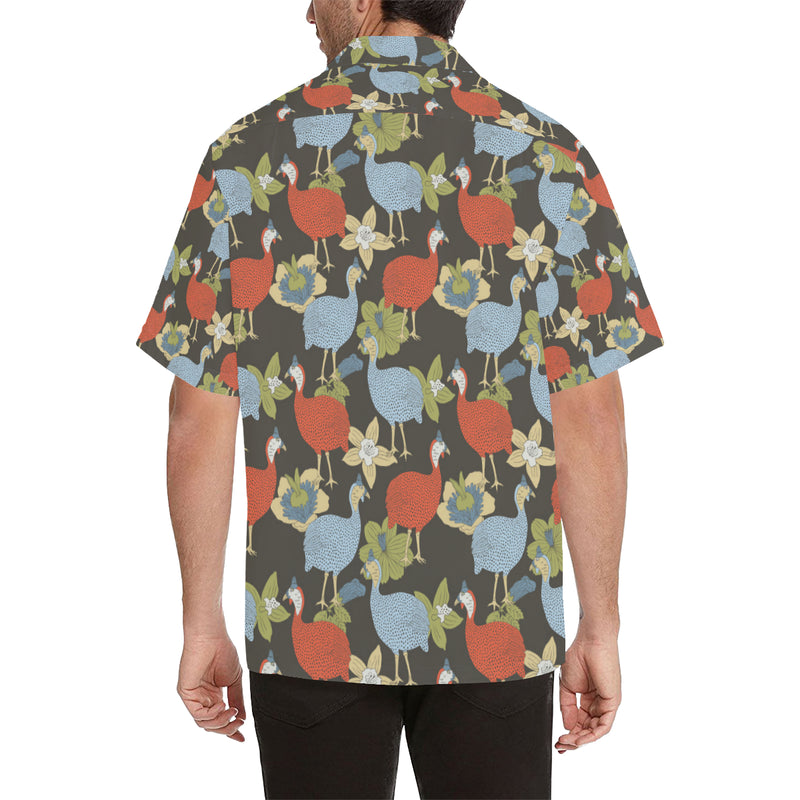 Guinea Fowl Pattern Print Design 02 Men's Hawaiian Shirt