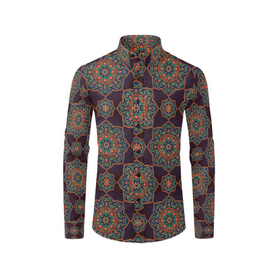 Medallion Pattern Print Design 03 Men's Long Sleeve Shirt