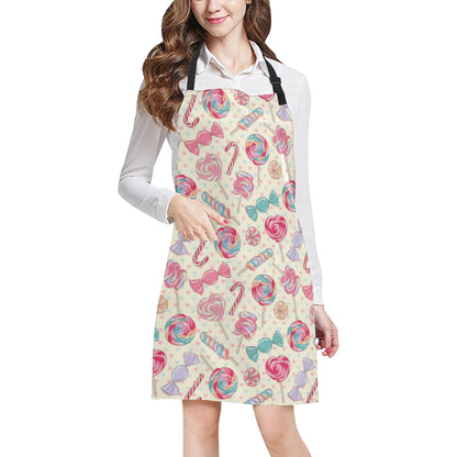 Candy Pattern Print Design CA04 Apron with Pocket