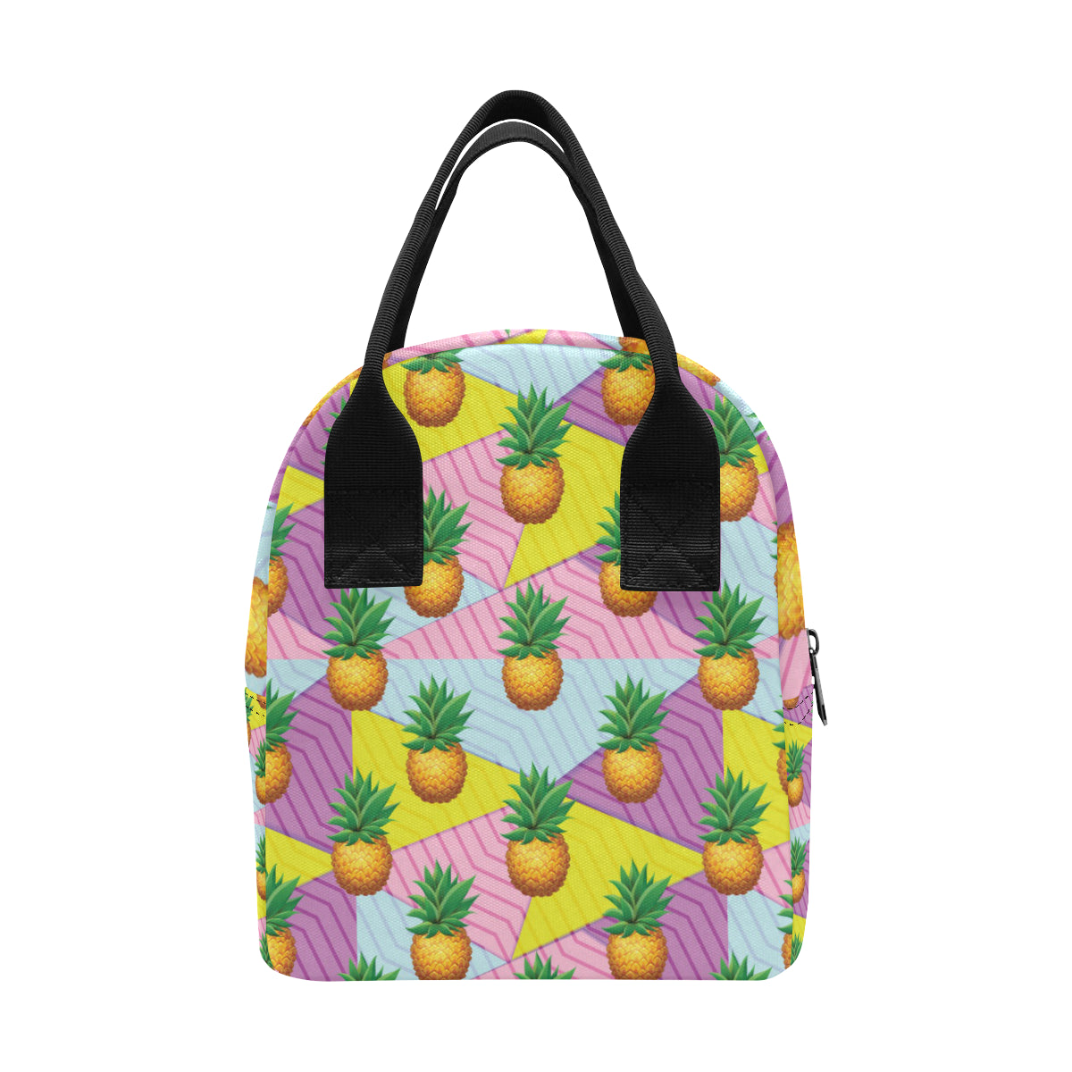 Pineapple Pattern Print Design PP05 Insulated Lunch Bag