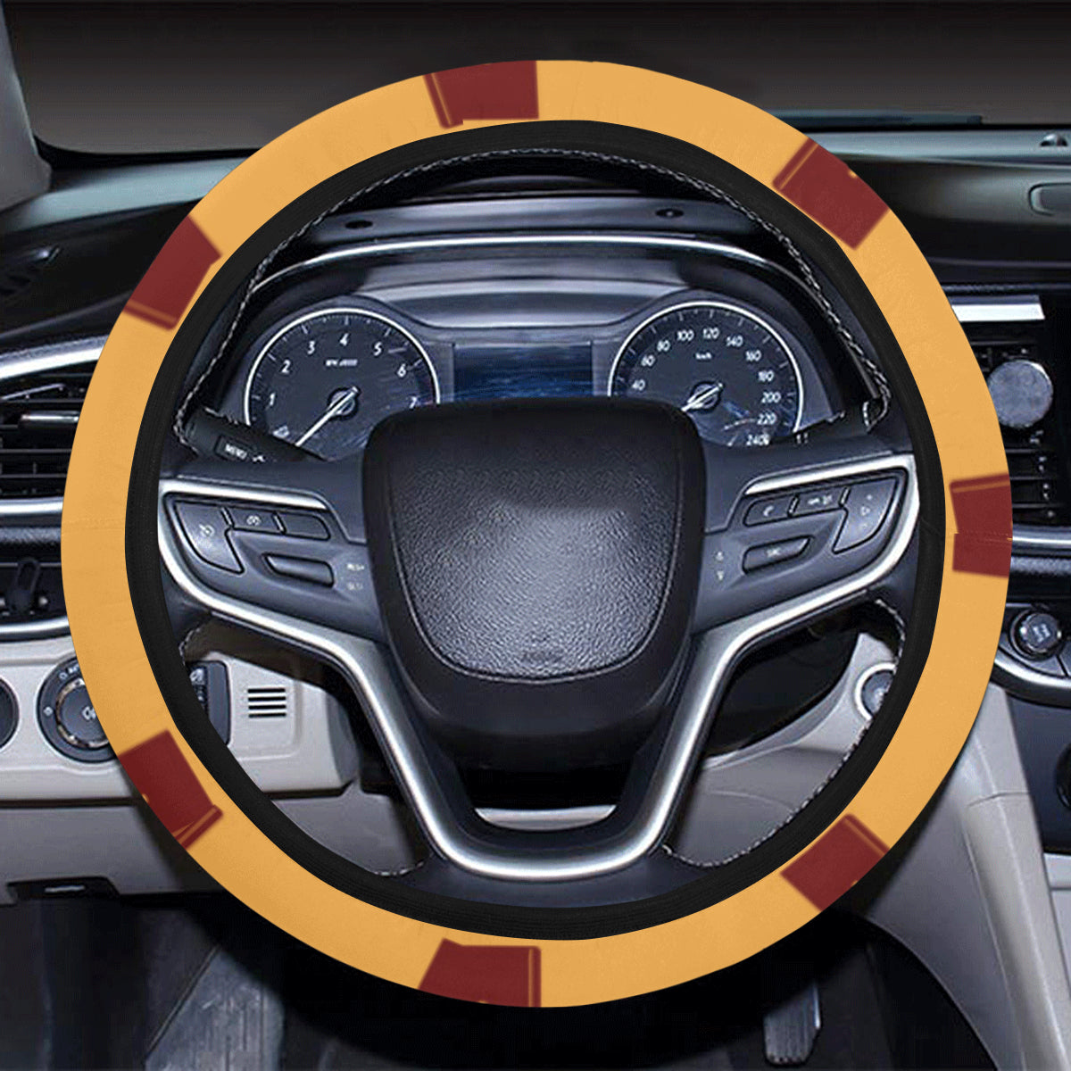 Bible Pattern Print Design 05 Steering Wheel Cover with Elastic Edge