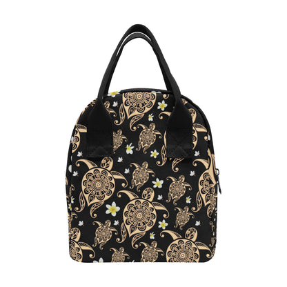 Turtle Polynesian Tribal Hawaiian Insulated Lunch Bag