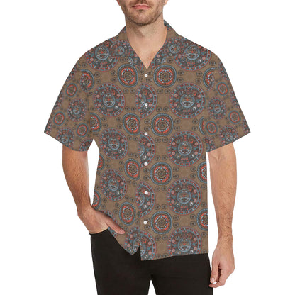Calendar Aztec Pattern Print Design 03 Men's Hawaiian Shirt