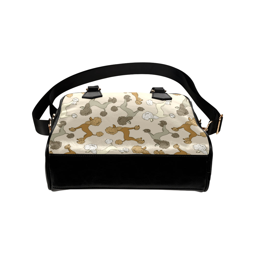 Poodle Pattern Print Design A01 Shoulder Handbag