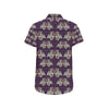 Leopard Pattern Print Design 01 Men's Short Sleeve Button Up Shirt