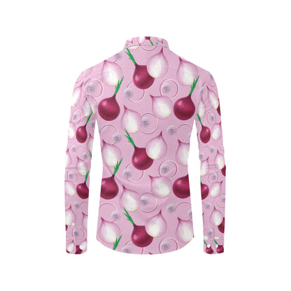 Onion Pattern Print Design A01 Men's Long Sleeve Shirt