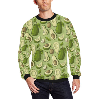 Avocado Pattern Print Design AC03 Men Long Sleeve Sweatshirt