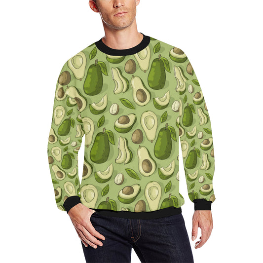 Avocado Pattern Print Design AC03 Men Long Sleeve Sweatshirt