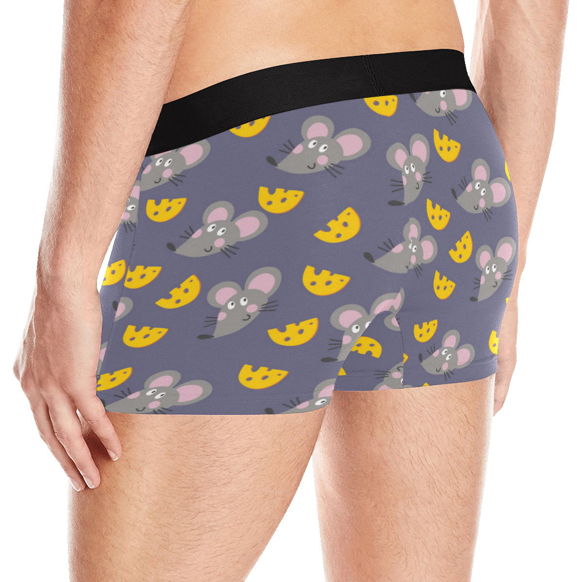 Rat With Cheese Pattern Print Design 01 Men's Boxer Briefs