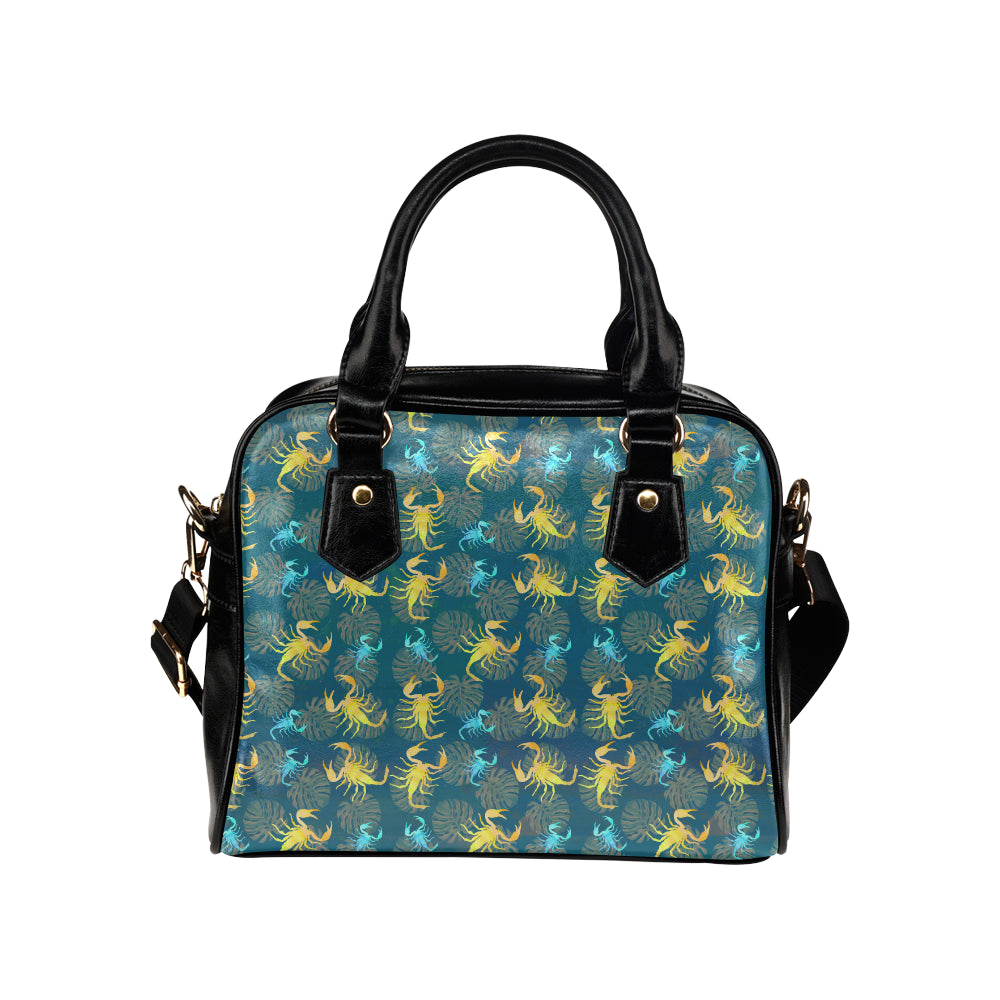 Scorpion Pattern Print Design 02 Shoulder Handbag