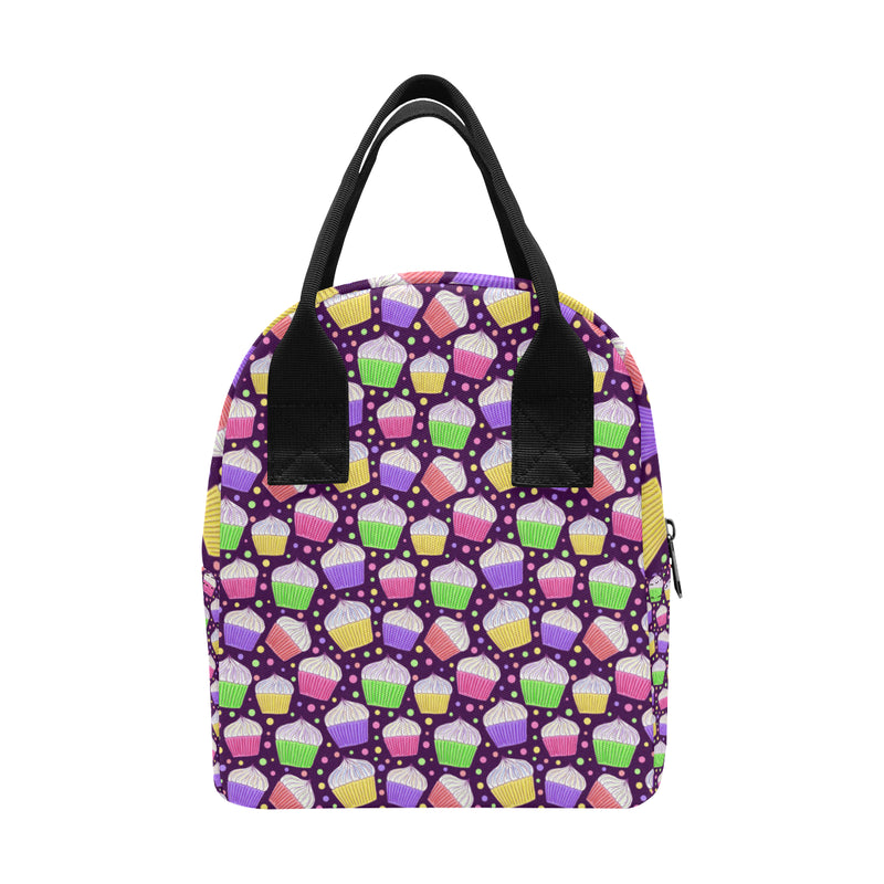 Cupcake Pattern Print Design CP07 Insulated Lunch Bag