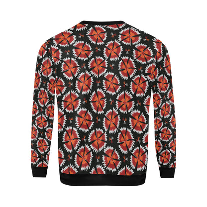 Carnations Pattern Print Design CN03 Men Long Sleeve Sweatshirt