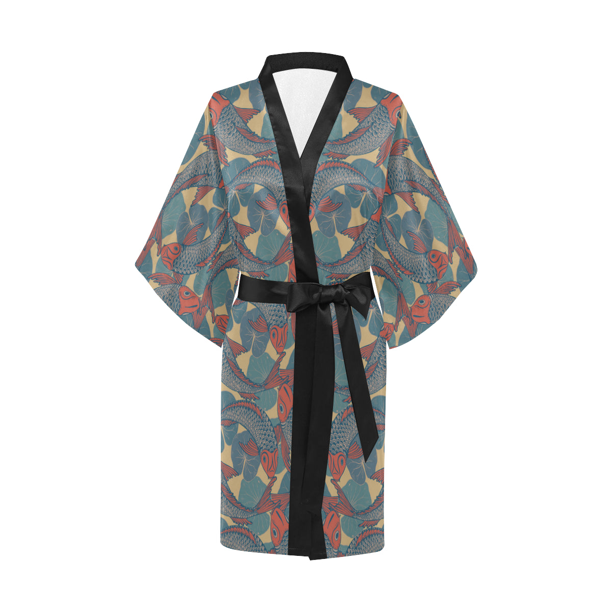 Pisces Pattern Print Design A01 Women's Short Kimono