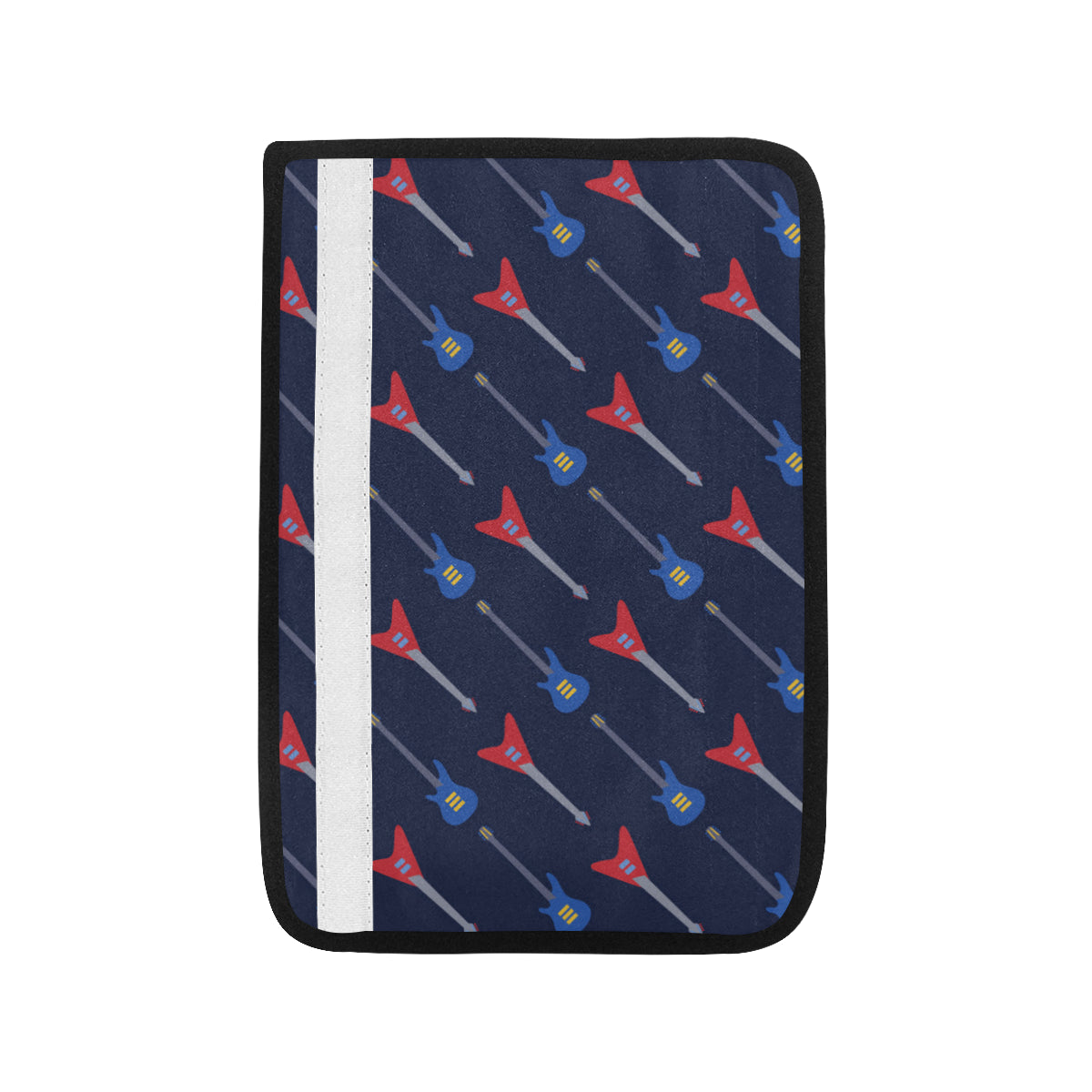 Electric Guitar Pattern Print Design 01 Car Seat Belt Cover