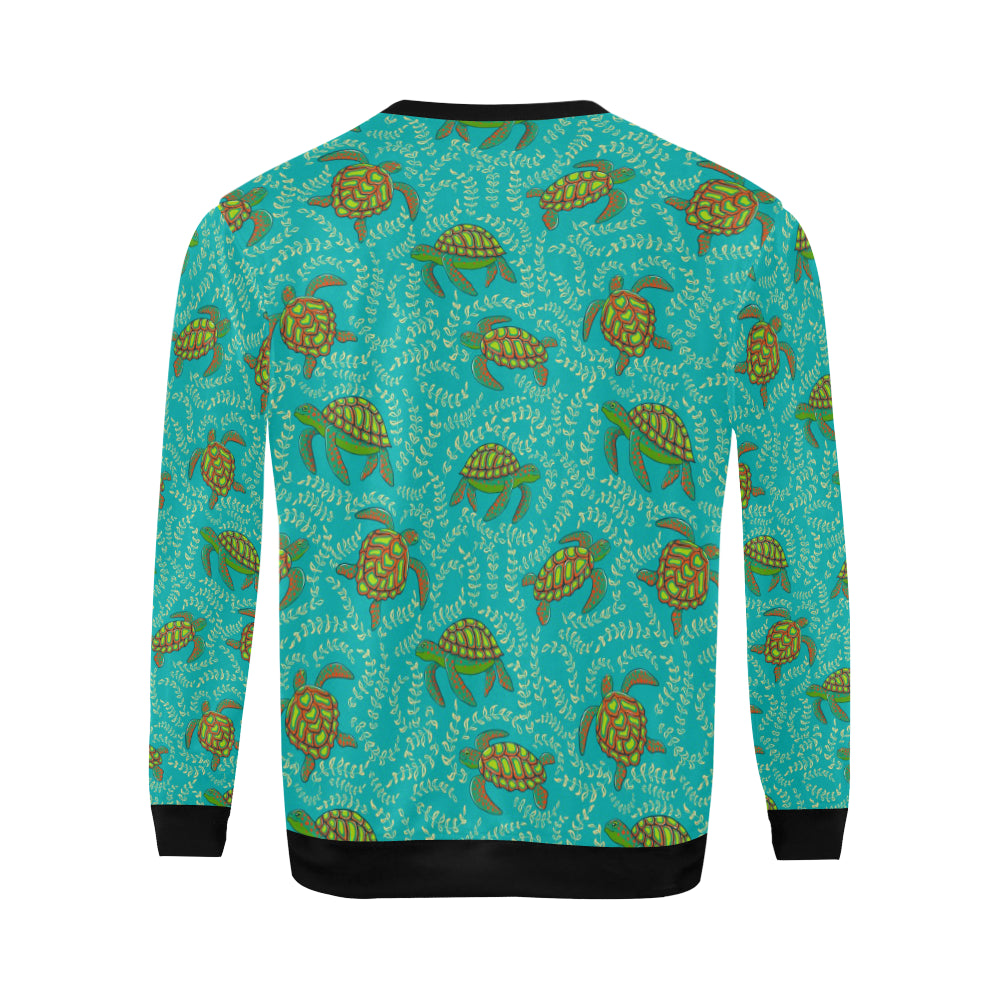 Sea Turtle Pattern Print Design T010 Men Long Sleeve Sweatshirt