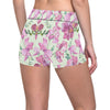 Peony Pattern Print Design PE011 Yoga Shorts