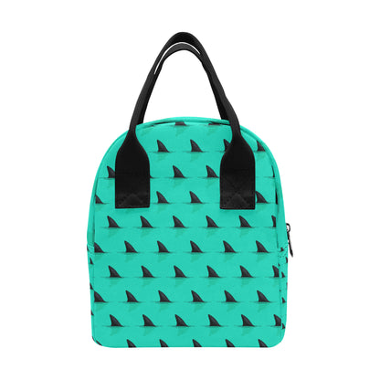 Shark Fin Pattern Insulated Lunch Bag
