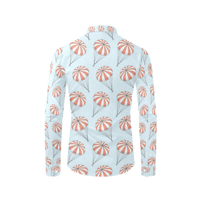 Skydiving Pattern Print Design 01 Men's Long Sleeve Shirt