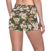 Apple blossom Pattern Print Design AB01 Yoga Shorts