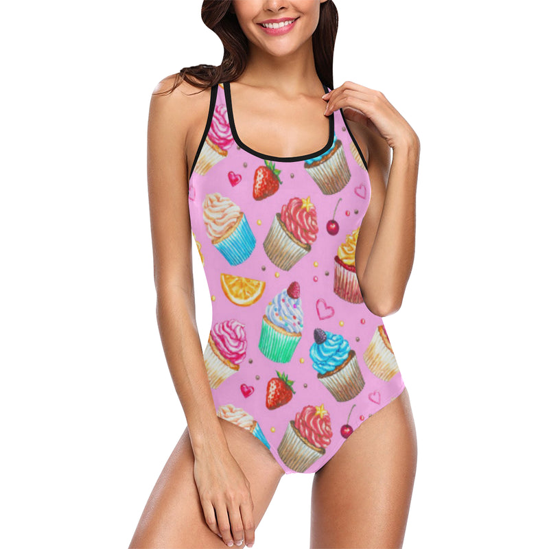 Cupcake Pattern Print Design CP05 Women Swimsuit