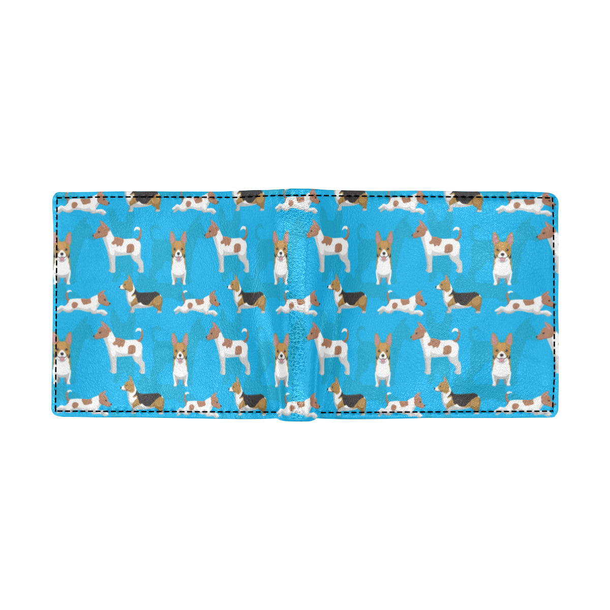 Cardigan Welsh Corgis Pattern Print Design 01 Men's ID Card Wallet