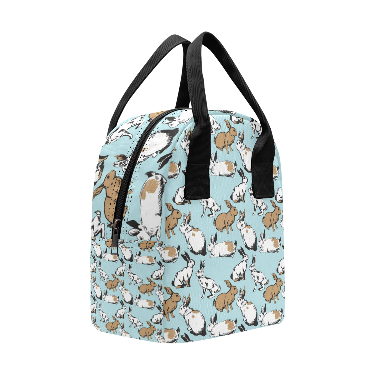 Rabbit Pattern Print Design RB018 Insulated Lunch Bag