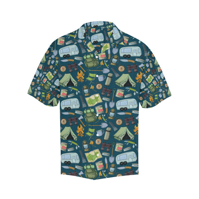 Camping Pattern Print Design 02 Men's Hawaiian Shirt