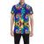 Tie Dye Rainbow Design Print Men's Short Sleeve Button Up Shirt