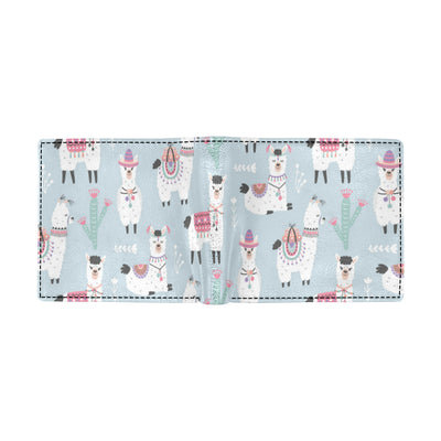 Llama Pattern Print Design 04 Men's ID Card Wallet