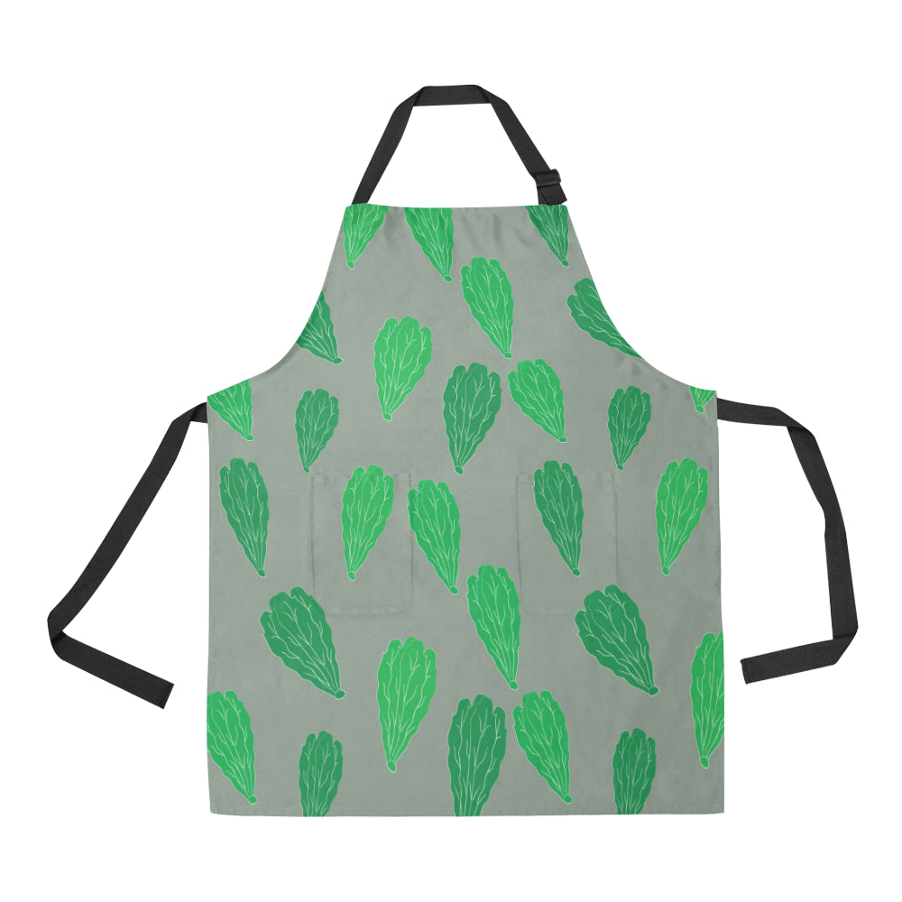 Lettuce Pattern Print Design 02 Apron with Pocket