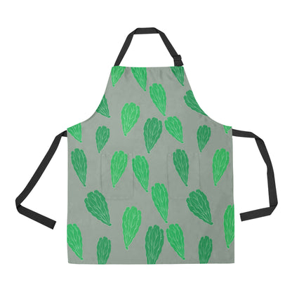 Lettuce Pattern Print Design 02 Apron with Pocket