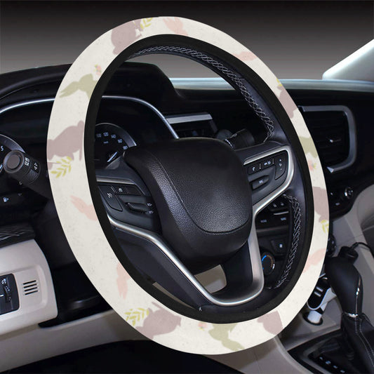 Bunny Pattern Print Design 05 Steering Wheel Cover with Elastic Edge