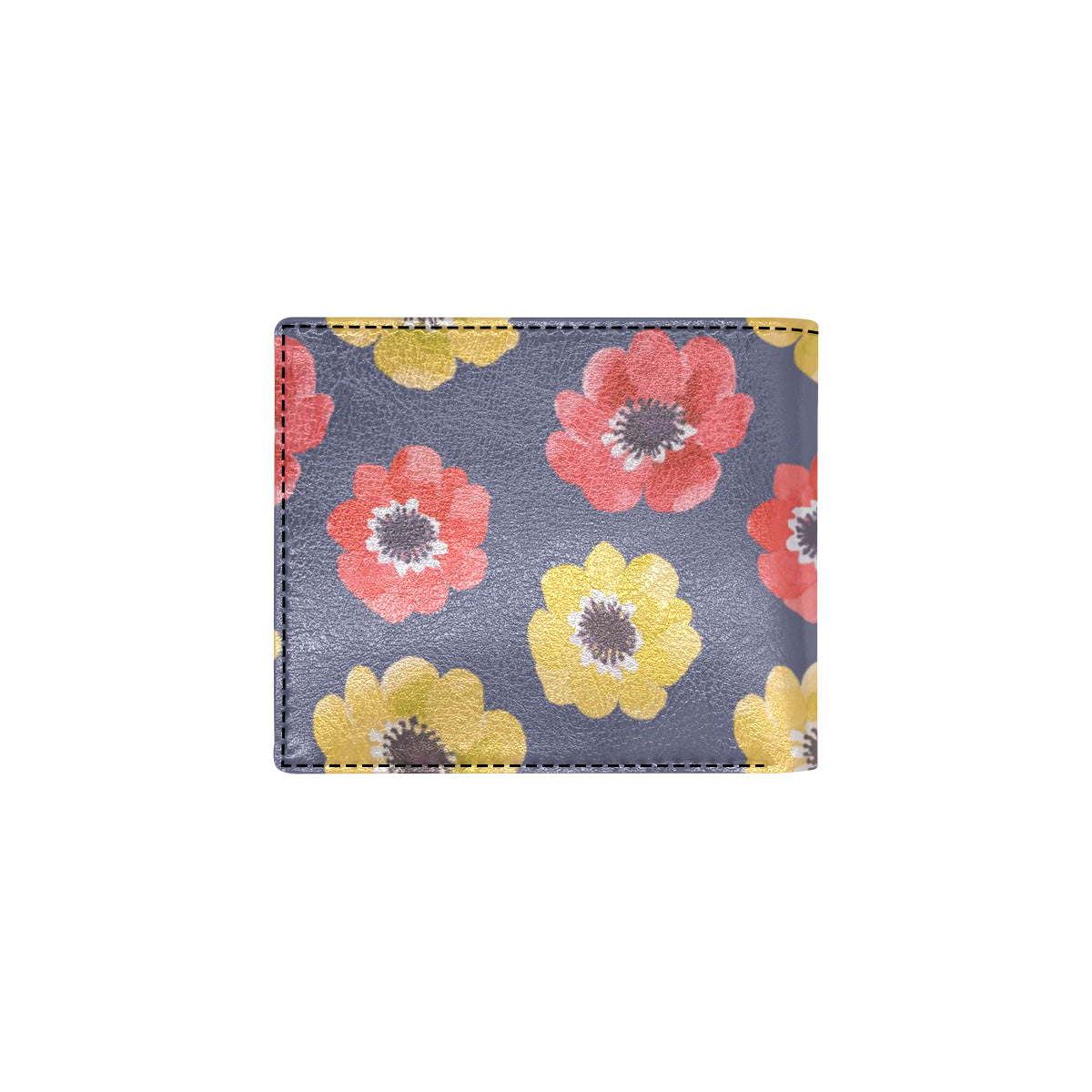Anemone Pattern Print Design AM010 Men's ID Card Wallet