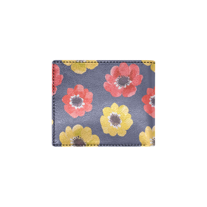 Anemone Pattern Print Design AM010 Men's ID Card Wallet