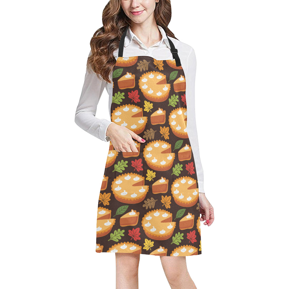 Pie Pattern Print Design A03 Apron with Pocket