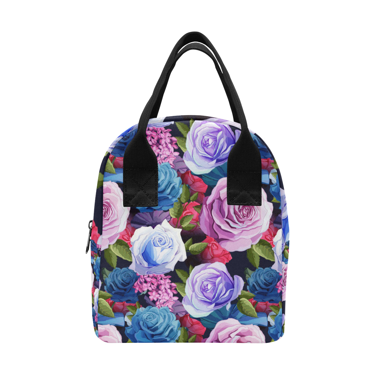Rose Pattern Print Design RO09 Insulated Lunch Bag